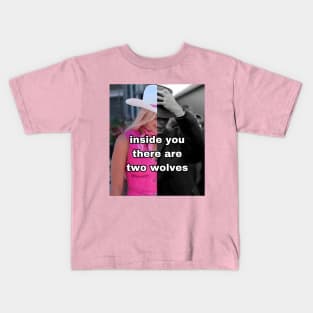 Inside you there are two wolves Barbie Oppenheimer Kids T-Shirt